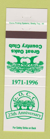 Matchbook Cover - Great Oaks Country Club 1996