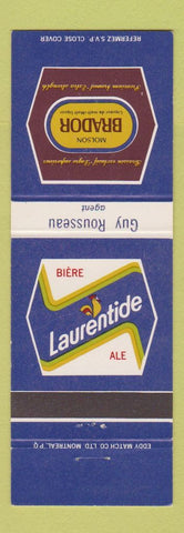 Matchbook Cover - Molson Bradnor Beer Laurentide Ale