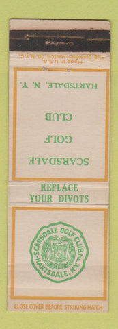 Matchbook Cover - Scarsdale Golf Club Hartsdale NY WEAR