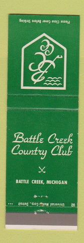 Matchbook Cover - Battle Creek Country Club MI