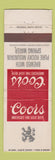 Matchbook Cover - Coors Beer Golden Colorado WEAR