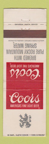 Matchbook Cover - Coors Beer Golden Colorado WEAR