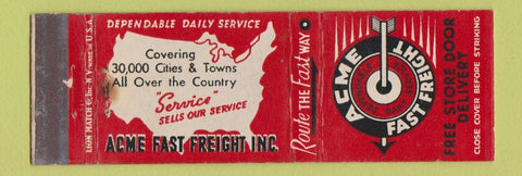 Matchbook Cover - Acme Fast Freight Trucking Milwaukee WI
