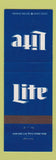 Matchbook Cover - Miller Lite Beer BLUE