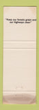 Matchbook Cover - Olympia Beer Tumwater WA WEAR