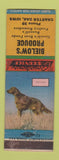 Matchbook Cover - Bielow's Produce Feed Charter Oak IA Setter Dog WEAR