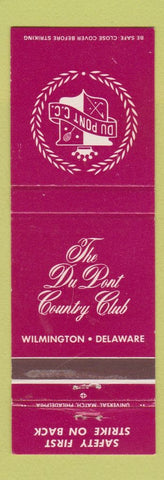 Matchbook Cover - Du Pont Country Club Wilmington DE WEAR