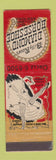 Matchbook Cover - Billy Rose's Diamond Horeshoe New York City girlie