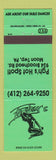 Matchbook Cover - Fantasy's Hot Spot Pittsburgh PA girlie Moon Township PA