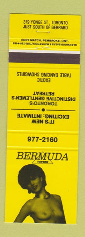 Matchbook Cover - Bermuda Tavern girlie Strip Club Toronto ON