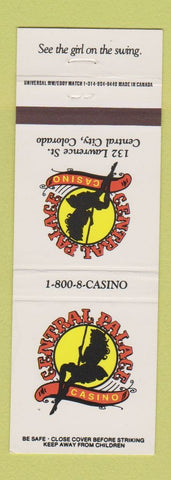 Matchbook Cover - Central Palace Casino Central City Colorado girlie