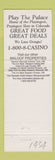 Matchbook Cover - Central Palace Casino Central City Colorado girlie