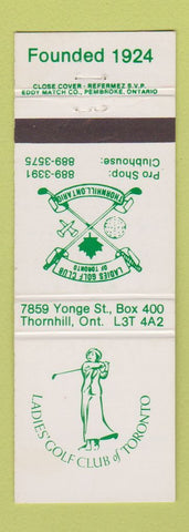 Matchbook Cover - Ladies' Golf Club Toronto ON