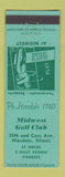 Matchbook Cover - Midwest Golf Club Hinsdale IL