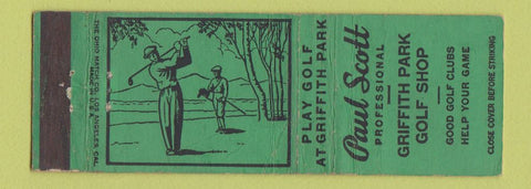 Matchbook Cover - Griffith Park Golf Shop Paul Scott WEAR