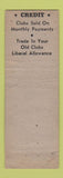 Matchbook Cover - Griffith Park Golf Shop Paul Scott WEAR