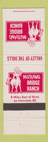 Matchbook Cover - Mustang Bridge Ranch Brothel Reno NV