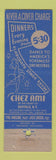 Matchbook Cover - Chez Ami Buffalo NY girlie