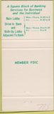 Matchbook Cover - Merchants Produce Bank Kansas City MO 30 Strike