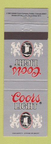 Matchbook Cover - Coors Light Beer Golden Colorado