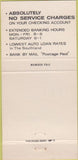 Matchbook Cover - Hacienda Bank La Habra CA 30 Strike