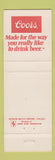 Matchbook Cover - Coors Beer