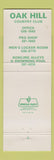 Matchbook Cover - Oak Hill Country Club Rochester NY