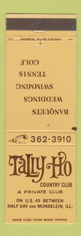 Matchbook Cover - Tally Ho Country Club Half Day Mundelein IL WEAR