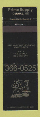 Matchbook Cover - Lakeshore Country Club Council Bluffs IA