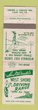 Matchbook Cover - Sam McDonald's West Shore Driving Range Golf Camp Hill PA