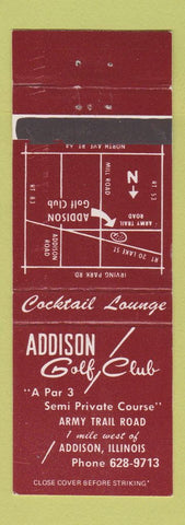 Matchbook Cover - Addison Golf Club IL
