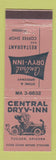 Matchbook Cover - Central Drive Inn Tucson AZ