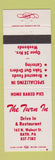 Matchbook Cover - Turn In Drive In Restaurant Bath PA