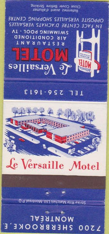 Matchbook Cover - Le Versailles Motel Montreal QC 30 Strike