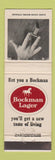 Matchbook Cover - Bockman Lager Beer South Africa