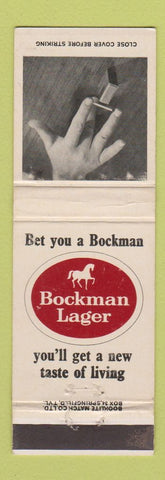 Matchbook Cover - Bockman Lager Beer South Africa