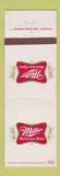 Matchbook Cover - Miller High Life Beer