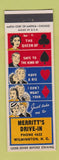 Matchbook Cover - Merritt's Drive In Wilmington NC