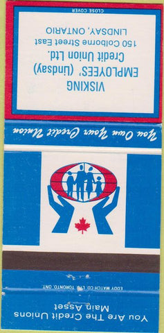 Matchbook Cover - Visking Credit Union Lindsay ON 30 Strike