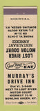 Matchbook Cover - Murray's Drive Inn Bowling Greek KY Lost River Motel