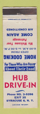 Matchbook Cover - Hub Drive In Syracuse NY