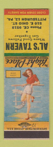 Matchbook Cover - Al's Tavern Pittsburgh PA pinup