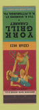 Matchbook Cover - York Grill Cabaret Pittsburgh PA pinup