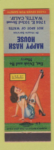 Matchbook Cover - Happy Nash House Watts CA pinup
