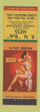 Matchbook Cover - RN Bob Ness Lubrication oil gas Long Beach CA pinup