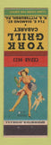 Matchbook Cover - York Grill Cabaret Pittsburgh PA pinup