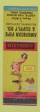 Matchbook Cover - American Pipe and Supply Phoenix AZ Plumbing pinup
