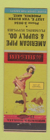 Matchbook Cover - American Pipe and Supply Phoenix AZ Plumbing pinup