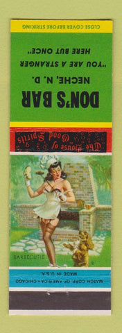 Matchbook Cover - Don's Bar Neche ND pinup