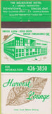Matchbook Cover - Harvest Lounge Simcoe ON 30 Strike